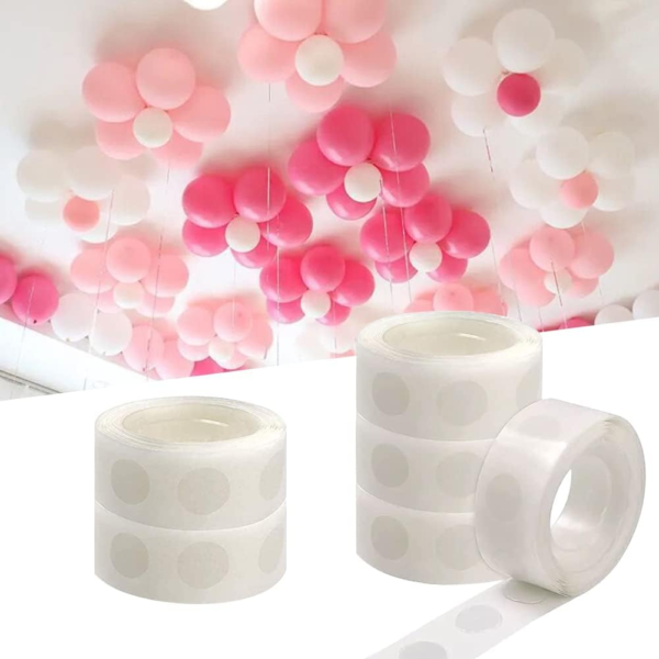 Pack Of 02 Double Sided Glue Dots For Balloons – Removable Adhesive Tape For Birthdays Weddings Parties