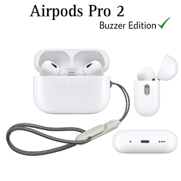 Airpods Pro 2 With Enhanced Buzzer & Anc Wireless Earbuds