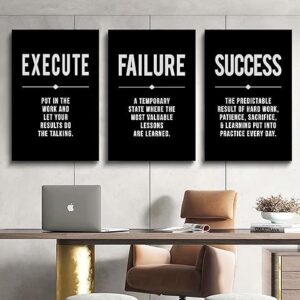 Set Of 3 Motivational Frame Wall Painting Art For Living Room Bedroom Restaurant Home