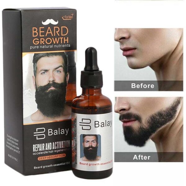 Get Balay Original Beard Growth Essential Oil For Men Pure Natural Nutrients Accelerates Hair Regeneration Deep Absorption