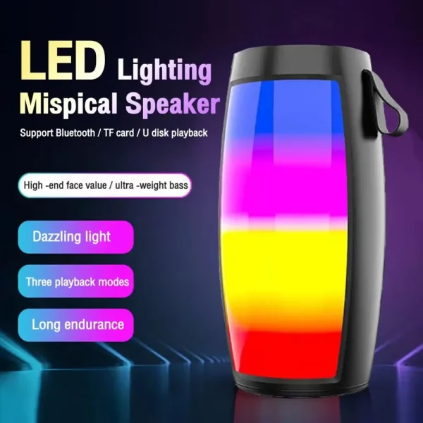 Bt-1202 Wireless Bluetooth Speakers Home Outdoor Portable Small Speaker Led Lights