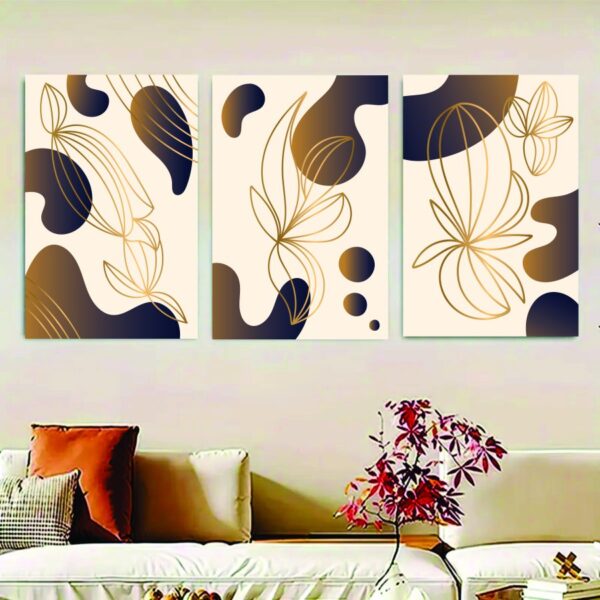 Set Of 3 Sticky Canvas Phototiles Frame For Wall, Home Decor
