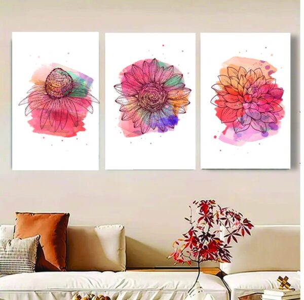 Set Of 3 Flower Frame Photo Type Frame 8×11 Inches