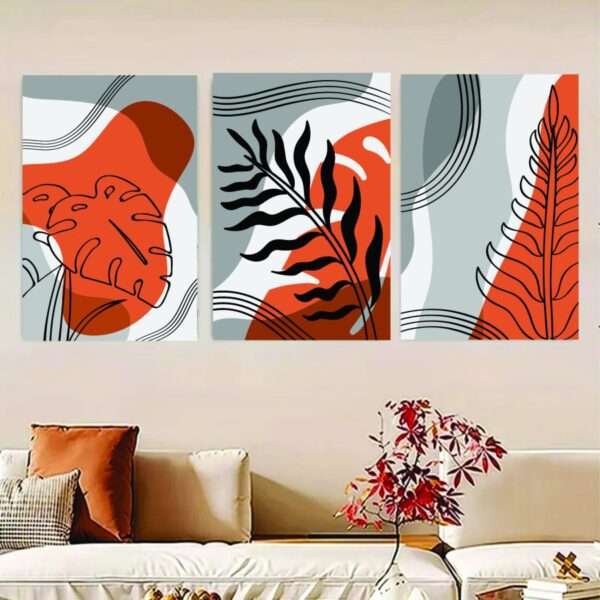 Set Of 3 Flower Frame Photo Type Frame Wooden Material High Quality Digital Printing