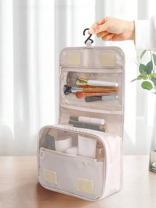 Hanging Travel Toiletry Bag Waterproof Travel Makeup Cosmetic Organizer (random Color) - Image 2