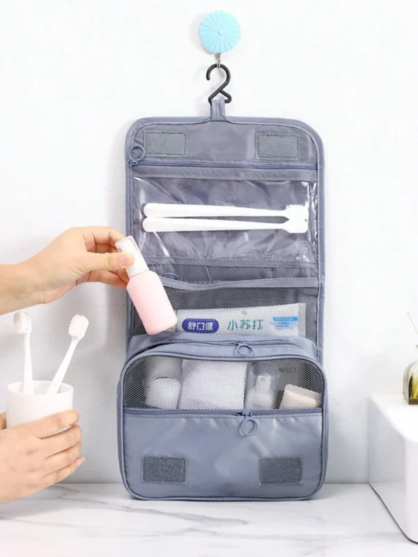 Hanging Travel Toiletry Bag Waterproof Travel Makeup Cosmetic Organizer (random Color) - Image 3