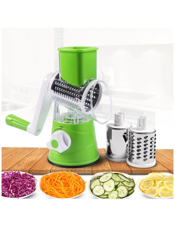 Tabletop Drum Grater | Manual Vegetable Cutter Slicer & Grater | Multi-functional Kitchen Gadget ( Random Color ) - Image 6