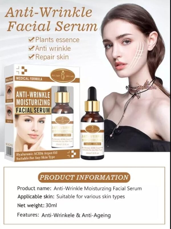 Aichun Beauty Anti-wrinkle Moisturizing Facial Serum Hyaluronic Acid Argan Oil | Suitable For Any Skin Type | 30ml | 1 Fl.oz - Image 7