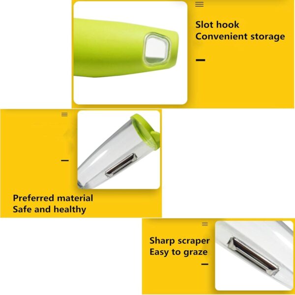 Stainless Steel Multifunctional Vegetable Fruit Peeler With Storage Box –  carrot Peeler Stainless – Veggie Peeler Kitchen Gadgets – Potatoes Cucumber Vegetables Carrot Peeler ( Random Color ) - Image 4