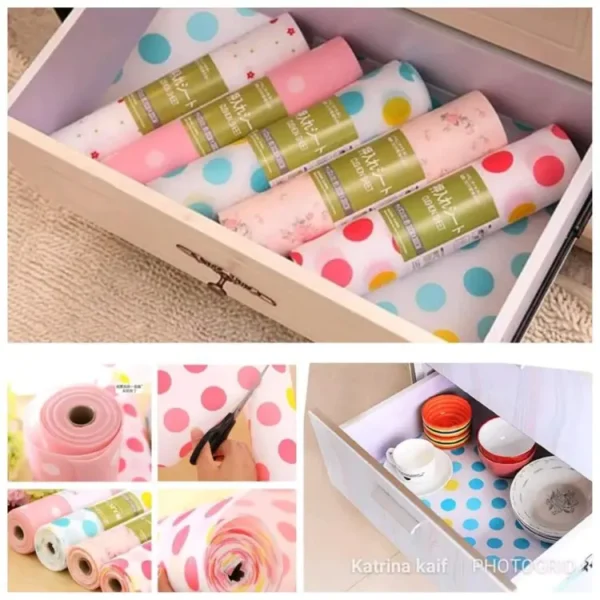 1 Roll – Kitchen Polka Foamic Sheet ( 45 X 150cm ) ( Random Design ) - Image 4