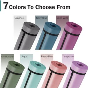 Yoga Mat Non-slip Exercise Gym Flooring Mat Premium Quality For Men And Women Multi Purpose Uses (random Color)(72l*24w)inch