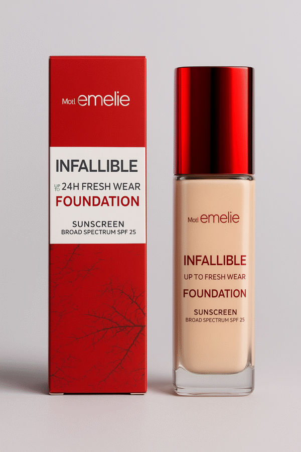 Emelie Infallible Fresh Wear Liquid Foundation With Sunscreen Spf 25 – Lightweight Coverage For Smooth, Flawless Skin - Image 4