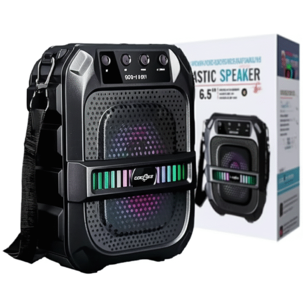 Gts-1191 10w Wireless Portable Bluetooth Speaker With 6.5″ Subwoofer, Fm Radio, 1200mah Battery, Loud Volume, Usb/aux/tf Support, Belt Strap For Outdoor Travel, Party, Picnic, Camping Use - Image 2