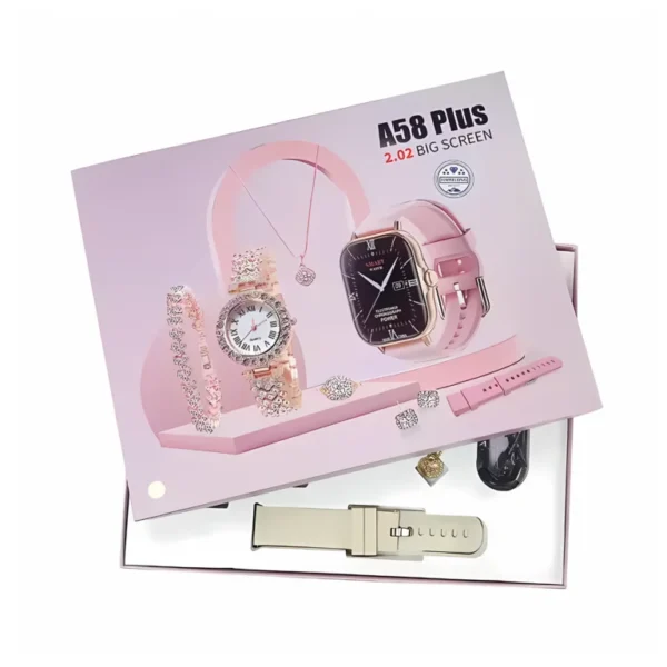 A58 Plus 6 In 1 – Smartwatch For Women | Best Quality Smart Watch For Girls | Perfect For Gift – Random Color - Image 3