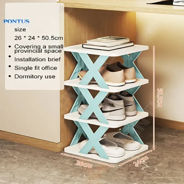 New Arrival Stackable Shoe Rack – Multi-layer Plastic Shoe Organizer For Entryway | Space-saving Storage Cabinet (4, 5, 6 Layers) - Image 4