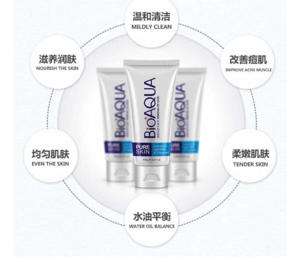 Bioaqua Anti Acne Cleanser For Removal Of Acne – 100ml - Image 4