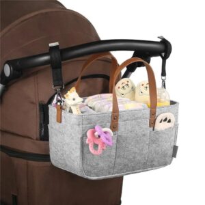 Foldable Baby Diaper Caddy Organizer – Portable Storage Basket – Essential Bag For Nursery, Changing Table And Car – Liner Is Great For Storing Diapers, Bottles (random Color)