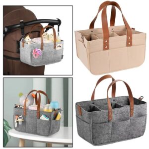 Foldable Baby Diaper Caddy Organizer – Portable Storage Basket – Essential Bag For Nursery, Changing Table And Car – Liner Is Great For Storing Diapers, Bottles (random Color)
