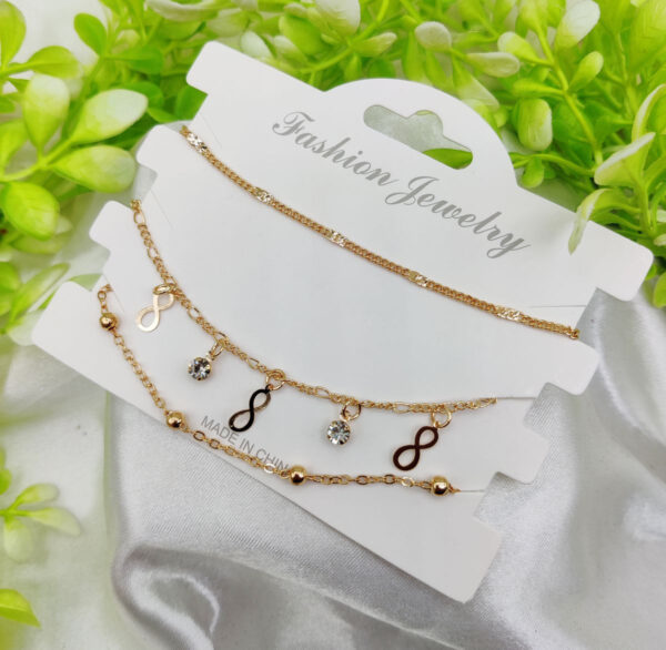 Imported Triple-layered Adjustable Bracelet Set | Best Quality Artificial Bracelet For Girls & Women | Bracelet For Every Occasion | Elegant Design - Image 5