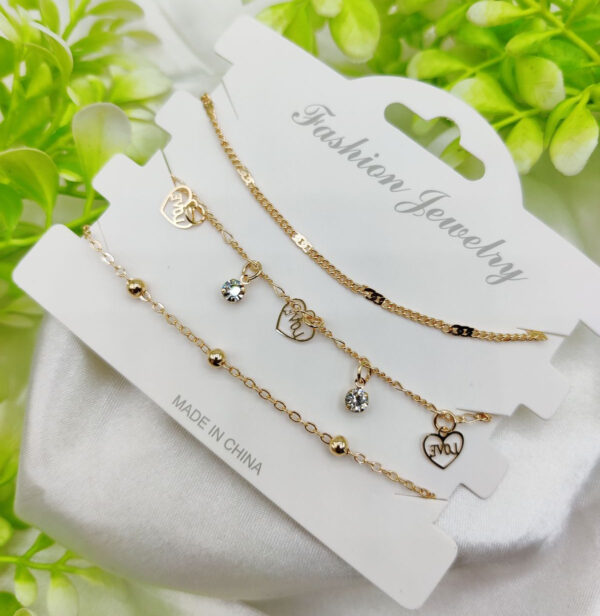 Imported Triple-layered Adjustable Bracelet Set | Best Quality Artificial Bracelet For Girls & Women | Bracelet For Every Occasion | Elegant Design - Image 3