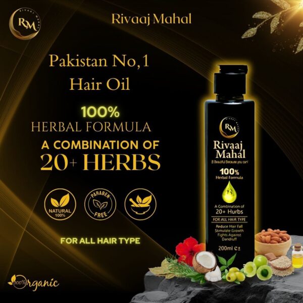 Rivaj Mahal Hair Oil Your Ultimate Hair Care Solution – 200ml - Image 2