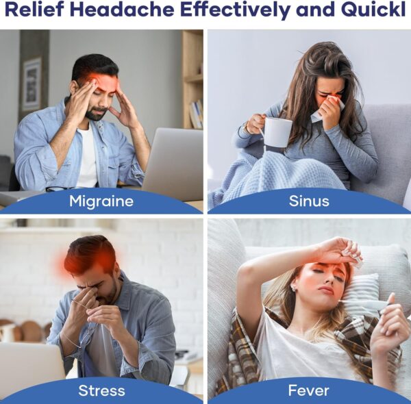 Migraine Relief Cap – Headache Relief Hat For Migraine Relief, Tension, One Size Fits All Headache Cap With Reusable Ice Gel Pack For Puffy Eyes, Stress Relief ( Random Color ) - Image 6