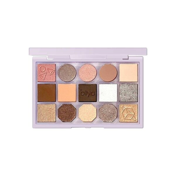Biya Makeup High Pigmented Eyeshadow Palette Makeup Cosmetics 15 Colors Powder Glitter Eyeshadow Palette - Image 5