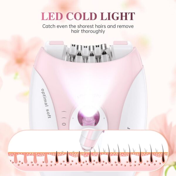 Daling Dl-6032 Cordless Ladies Epilator With 2-speed Adjustment, Painless Hair Removal, Rechargeable, Compact And Easy To Use For Legs, Arms, Underarms - Image 6