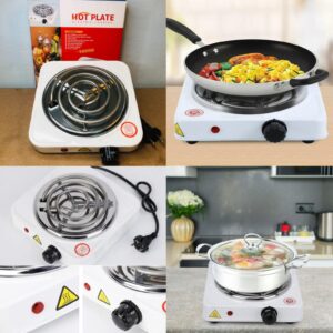 Electric Stove For Cooking – Hot Plate Heat Up In Just 2 Mins – Easy To Clean -metal Body (random Color )