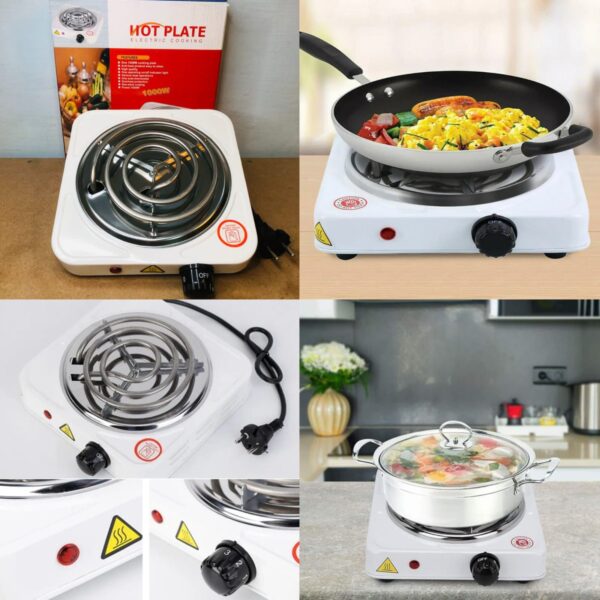 Electric Stove For Cooking – Hot Plate Heat Up In Just 2 Mins – Easy To Clean -metal Body (random Color )