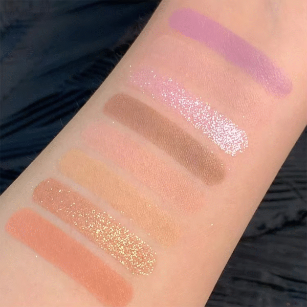 08 Colors Biya Star Flash Eight-color Eye Shadow Palette Matte Pearl Light Fine Color Milk Tea Earth Niche Glitter Eye Shadow – 8 Colors Korean Trending Eye Shadow Palette - Image 2