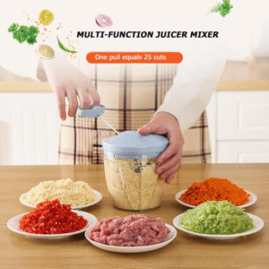 ( Nw000432 ) Hand Pulled Multipurpose Chopper & Cutter | Rope Pulled Chopper Multifunctional Meat Grinder, Vegetable Cutter (random Color)