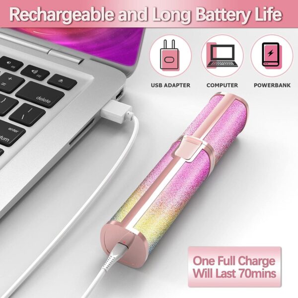 2 In 1 Electric Eyebrow Trimmer And Shaver, Rechargeable Flawless Hair Remover 2 In 1 Hair Remover Trimmer For Women, Electric Flawless Facial Machine Razor, Painless Eyebrow Removal ( With Box ) - Image 2