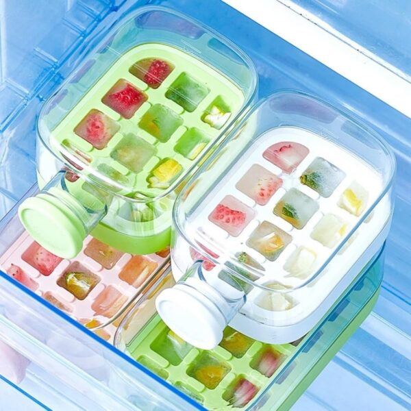 My Crush Cup Ice Cube Tray, Water Bottle Ice Cube Tray, Cool Summer Ice Cube Cup, Upgraded Ice Cube Bottle, Reusable Press-to-cold Ice Cube Hydration – 500ml – Random Color