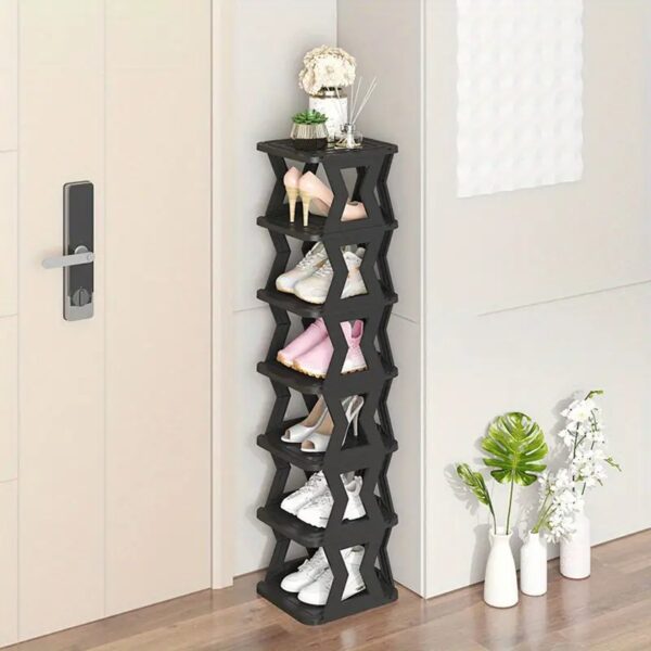 6 Floor Shoe Rack – 6 Tier Shoe Rack – Shoe Rack- Unique X Design Shoe Rack- High Quality – Without Box - Image 2