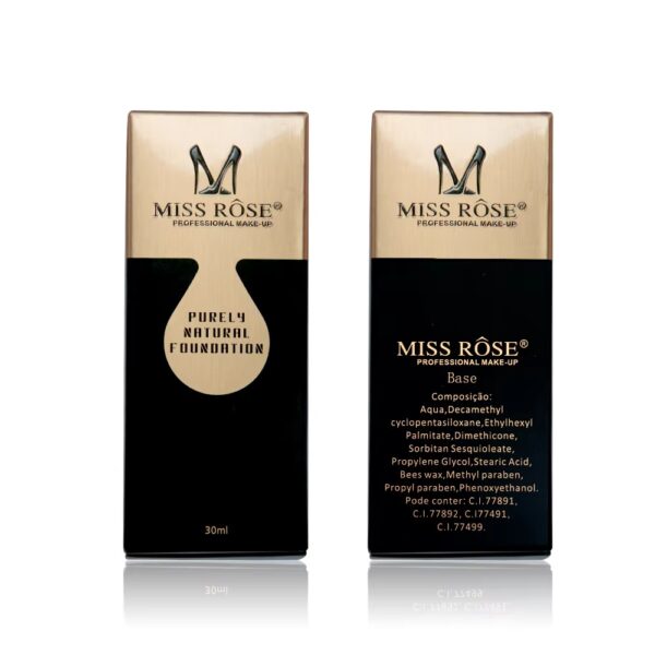 Miss Rose Purely Natural Liquid Foundation – Professional Long-lasting Make-up For Flawless Coverage, Lightweight, Breathable, Smooth Finish, All Skin Types – 30 Ml | Foundation - Image 4
