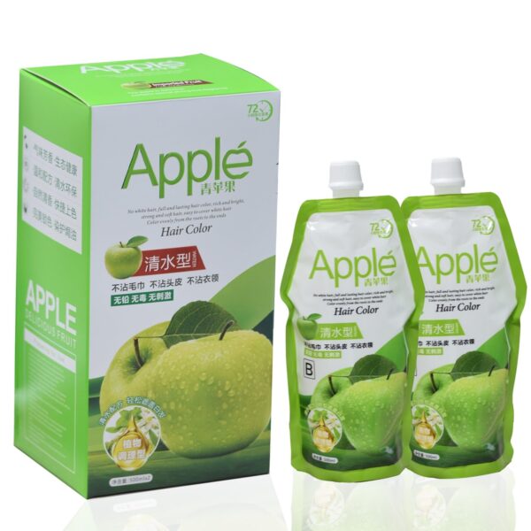 Apple Hair Color 500 Ml Ammonia-free Black Hair Color Cream – Natural-looking Coverage With Nourishing Formula - Image 4