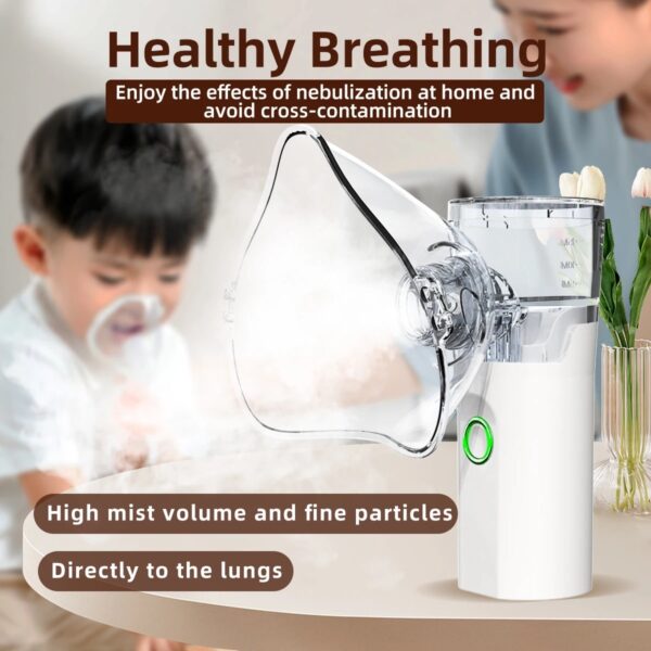Portable Nebulizer For Asthma Inhaler Nebulizer Machine For Kids And Adults Medical Asthma Nebulizer – Rechargeable - Image 3