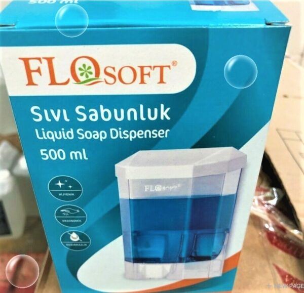 Flosoft Wall Mounted Liquid Soap / Sanitiser / Shampoo Despencer (500 Ml) - Image 2