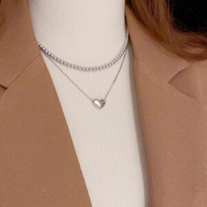 Elegant Double Layer Heart Pearl Pendent / Necklace Party Jewelry Gifts Accessories For Women