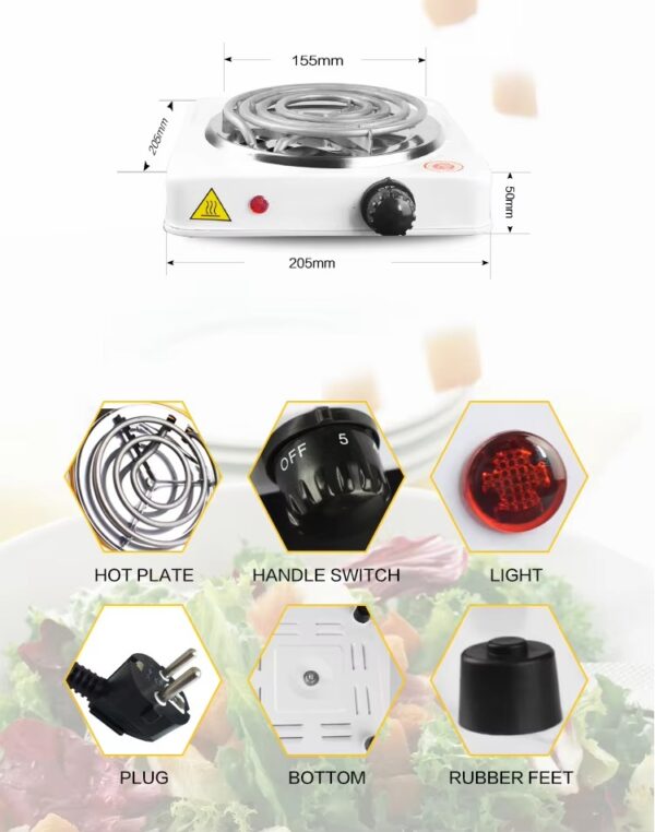 Electric Stove For Cooking – Hot Plate Heat Up In Just 2 Mins – Easy To Clean -metal Body (random Color ) - Image 6
