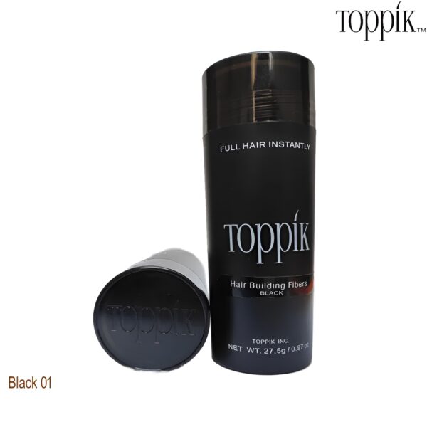 Toppik Hair Building Fiber (27g) + Spray Applicator ( Black & Dark Brown Colors ) - Image 2