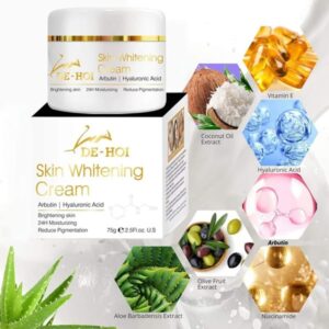 De Hoi Skin Whitening Cream – Brightening & Moisturizing Face And Body Cream For Dark Skin – 75 Gram
