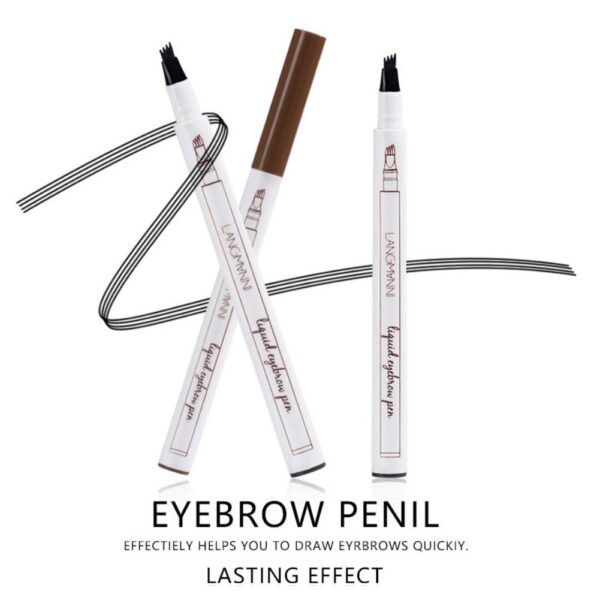 4 Tip Waterproof Eyebrow Pen | Waterproof Tattoo Tint Fine Sketch Liquid Eyebrow Pencil | Creates Natural Makeup Effect - Image 3