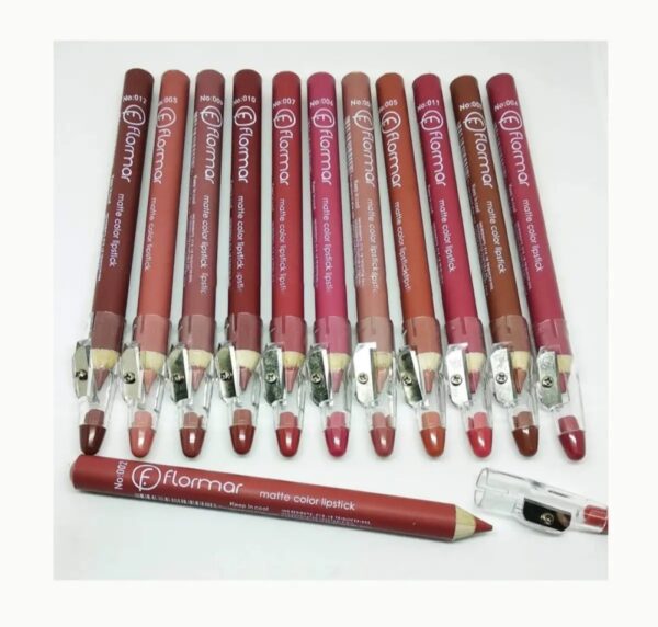 Set Of 12/6 Pcs Matte Nude Colors Lip Liners Pigmented Lip Pencils - Image 3