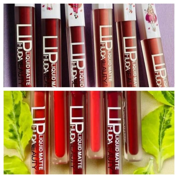 6 Pcs High Pigmented Matte Finish Lip Gloss – Multicolor Collection - Image 2