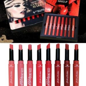 Pack Of 8 2-in-1 Matte Lipstick And Lip Liner Set, Waterproof Long Lasting Makeup Lipliner Pen Set For Women