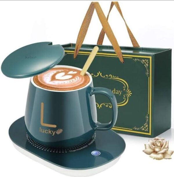 Electric Heated Coffee Mug With Temperature Controlled Pad (random Color) - Image 5