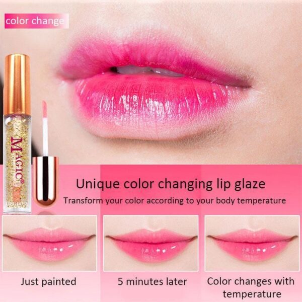 Magic Glossy Lip Oil | Color Changing Lip Gloss | Personalized Tint | Deep Hydration | Non-sticky Shine | Lip Oil, Liquid Glossy Finish - Image 2