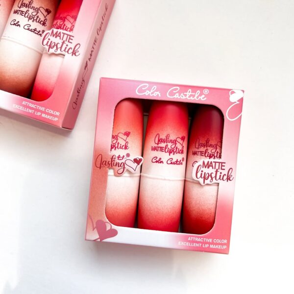 Color Castle High Coverage & Long Lasting Lipstick [pack Of 3] | Color Castle Lipsticks Pack - Image 2